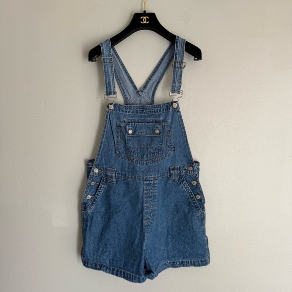 Vtg 90s Y2K no boundaries denim baggy shirt overalls blue size xl - Picture 1 of 5